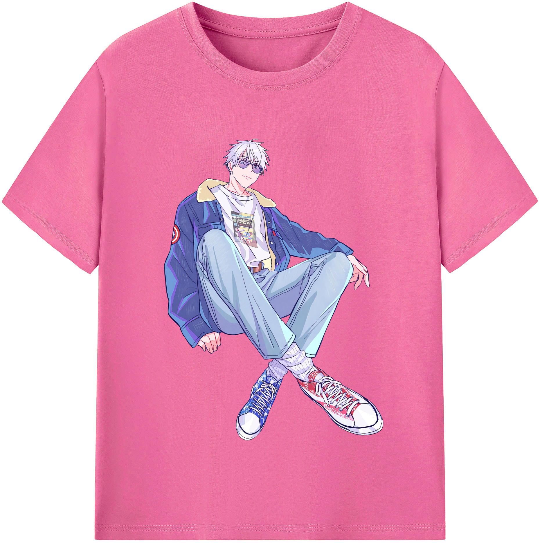 （画像用） 呪術廻戦 Jujutsu Kaisen レディースカジュアルプリントTシャツ（綿100％）